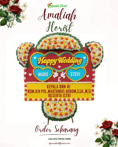 Papan Bunga Pernikahan Pandanwangi